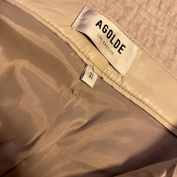 Agolde- Recycled Leather Fitted Pants - Picture 4 of 6